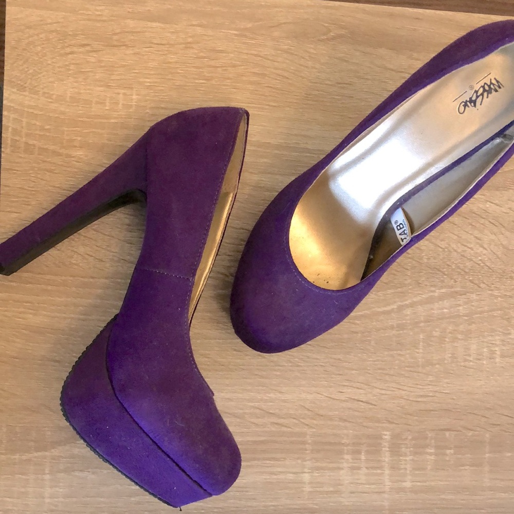 Mossimo Supply Eggplant platform stilettos